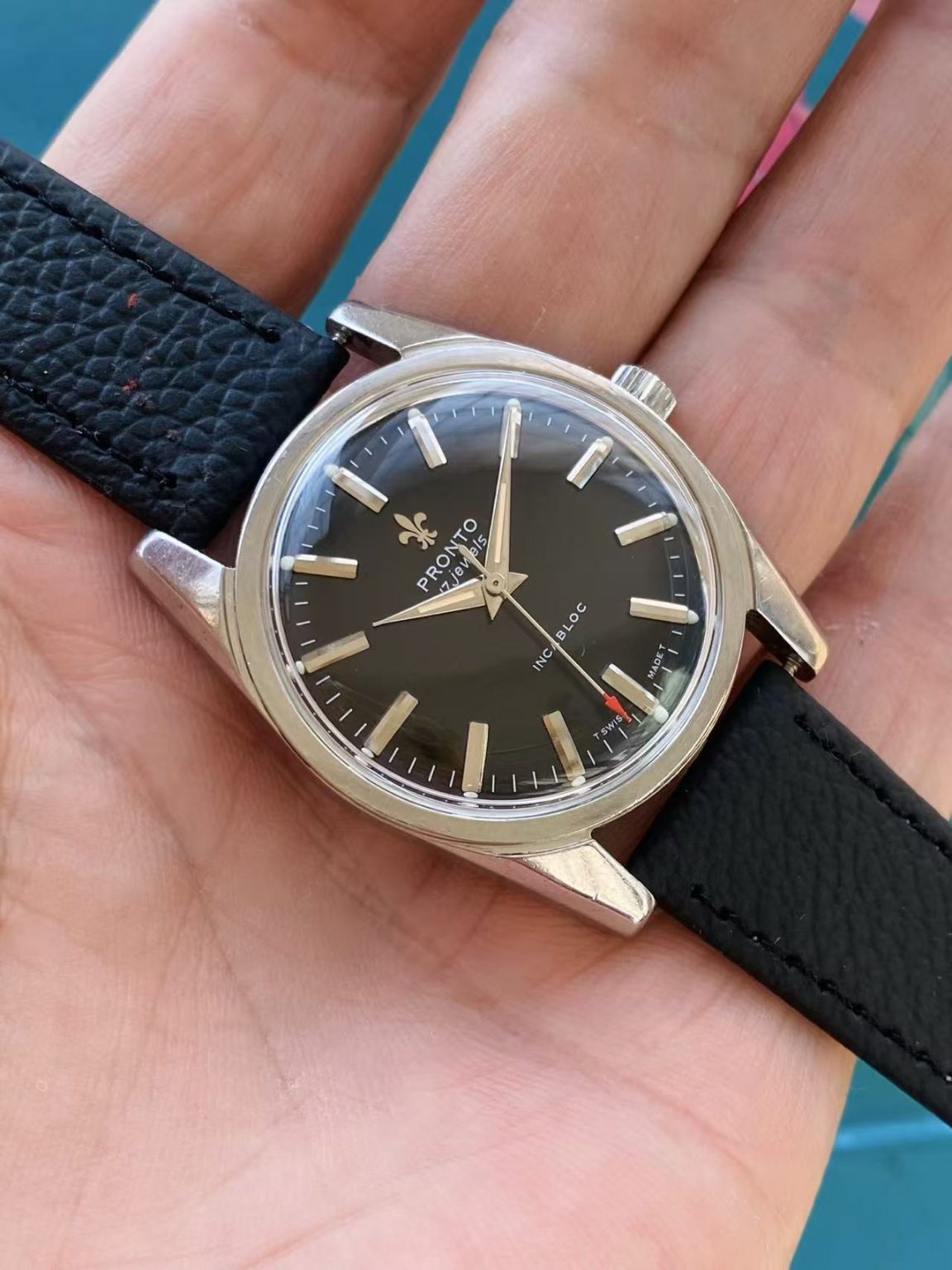 PRONTO Vintage Manual-Winding Watch ETA2750 34.3mm 17 Jewels 441-0190