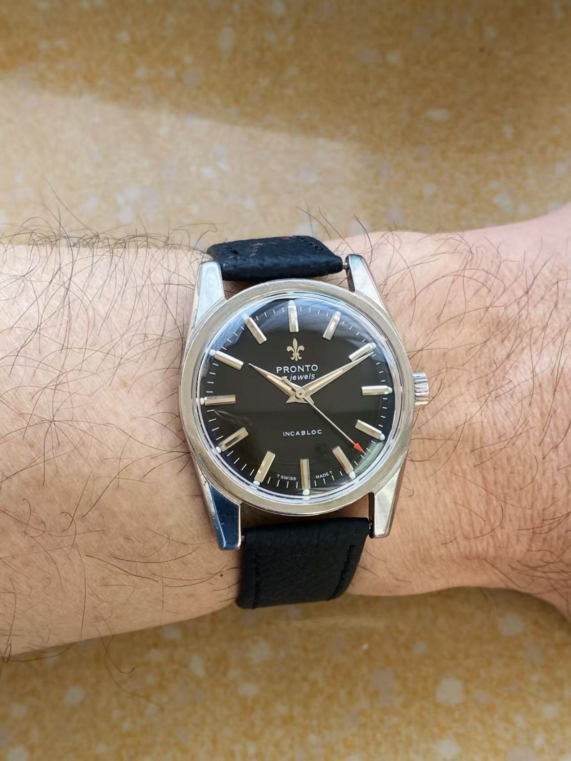 PRONTO Vintage Manual-Winding Watch ETA2750 34.3mm 17 Jewels 441-0190