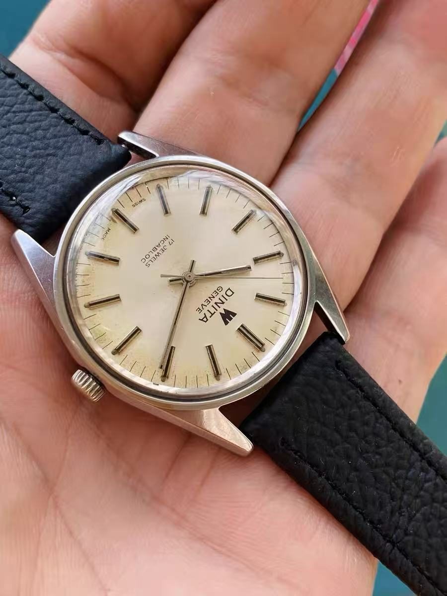 Swiss Made Vintage DINITA Manual-Winding Watch ETA2750 17 Jewels 36mm 372-0128