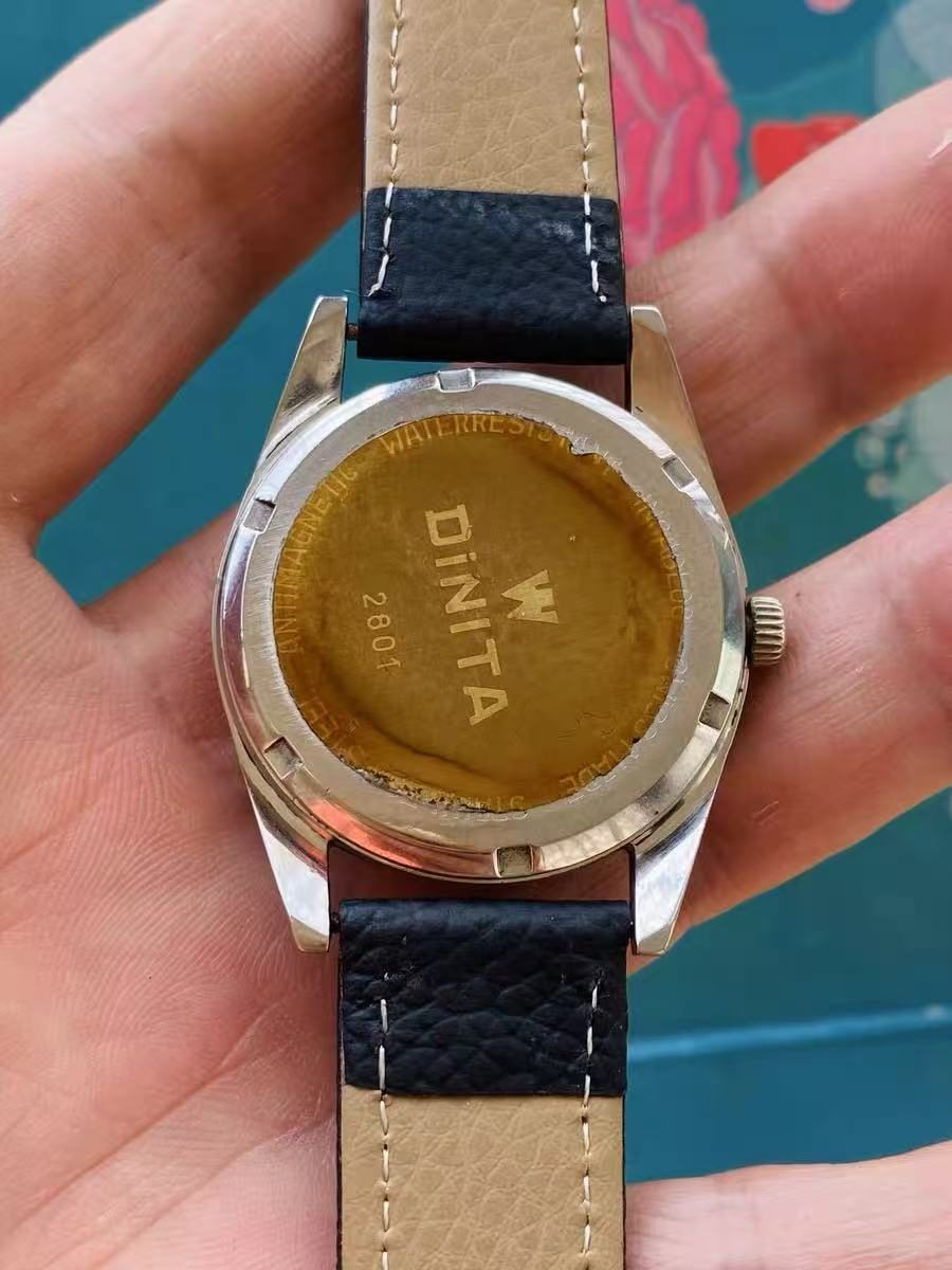 Swiss Made Vintage DINITA Manual-Winding Watch ETA2750 17 Jewels 36mm 372-0128