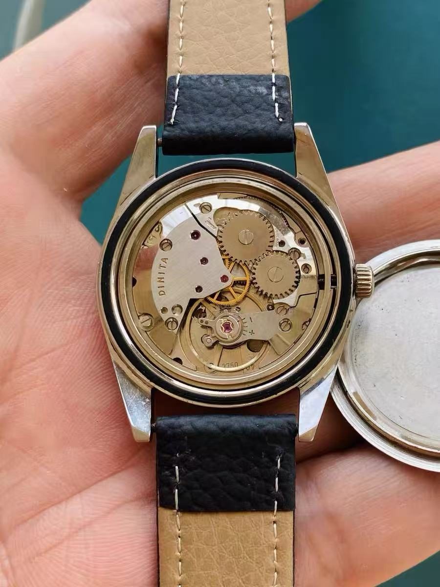Swiss Made Vintage DINITA Manual-Winding Watch ETA2750 17 Jewels 36mm 372-0128