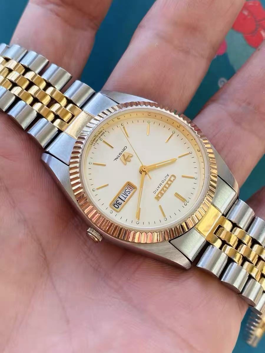 Citizen Crystal 7 Day Date Automatic Watch Cal.8200 21 Jewels 36mm 370-0200