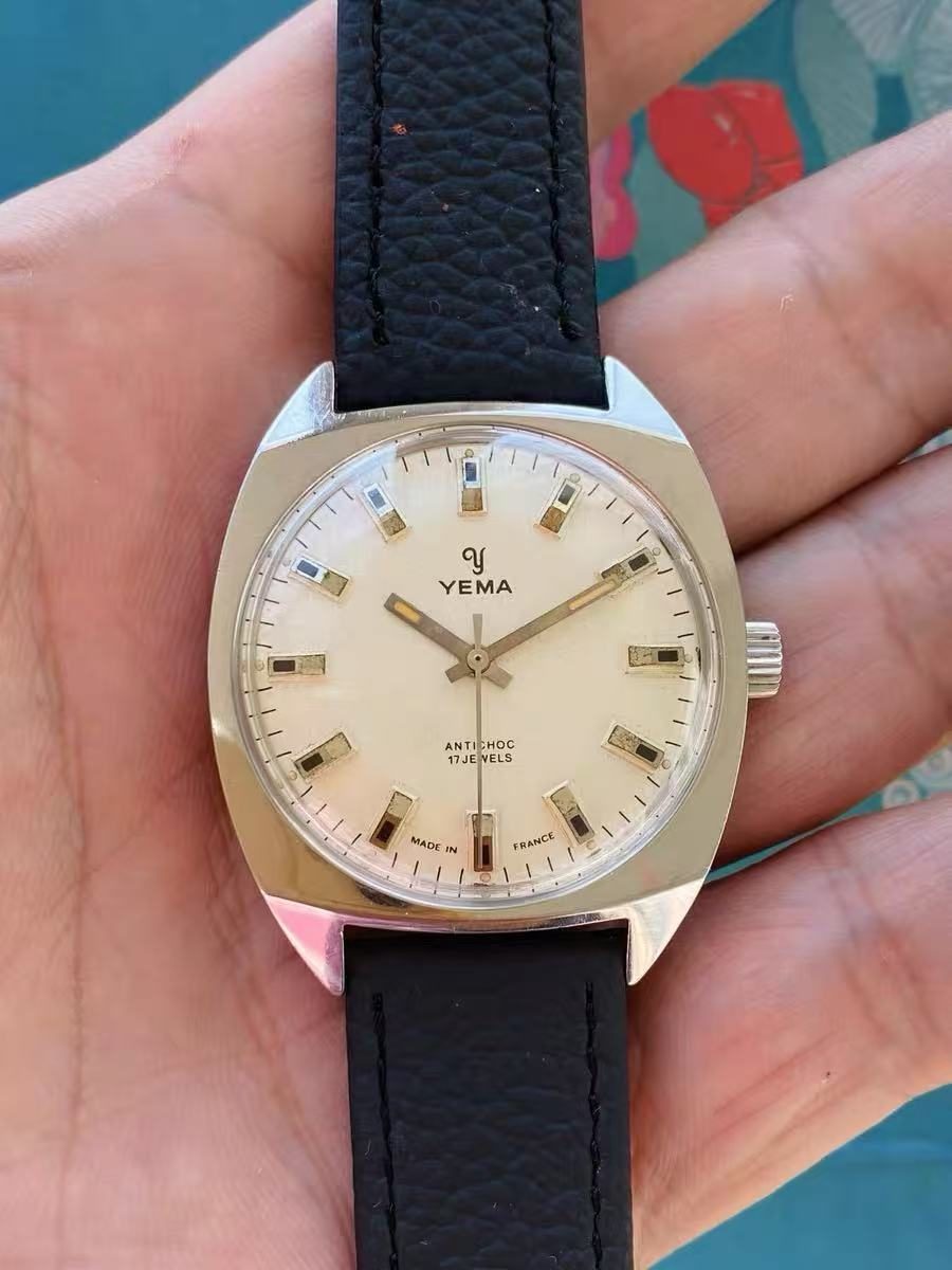 YEMA Vintage Manual-Winding Men's Watch 36mm 17 Jewels 366-0178