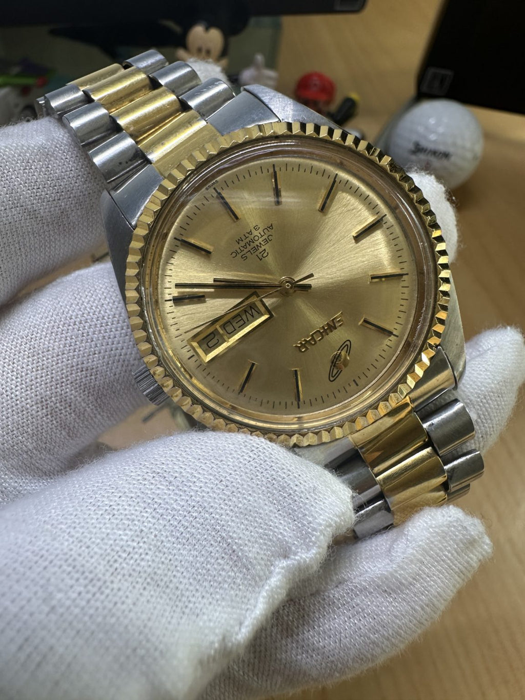 Swiss Made Enicar Day Date Automatic Watch ETA-2846 36mm 245-0500