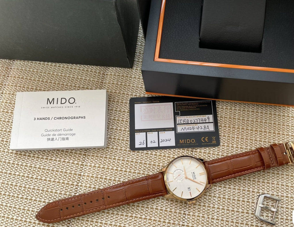 Mido Belluna Automatic Watch ETA 2825-2 25 Jewels 40MM FULL Set 401-1000