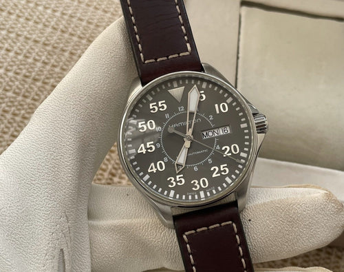 Hamilton Khaki Aviation Pilot Day Date Watch 38MM ETA2836-2 80-Hour H644250 424-1550