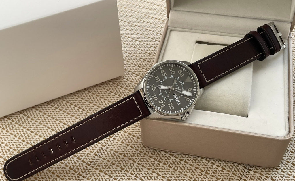 Hamilton Khaki Aviation Pilot Day Date Watch, 38MM, Ref.H644250 424-1550