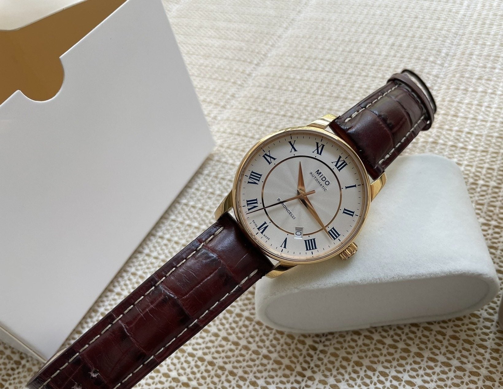 Swiss Made Mido Baroncelli Automatic Watch 25 Jewels M8600.2.21.8 38MM 427-1250