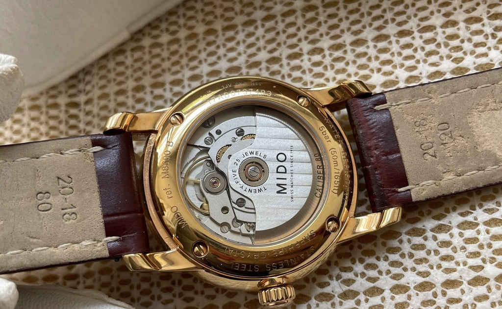 Swiss Made Mido Baroncelli Automatic Watch 25 Jewels M8600.2.21.8 38MM 427-1250