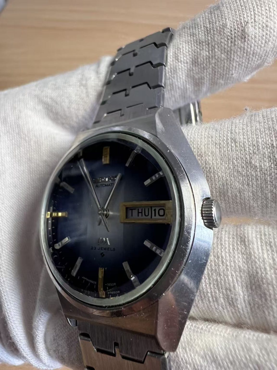 Seiko Lord Matic LM Day Date Automatic Watch 5606 23 Jewels 37MM 442-0680