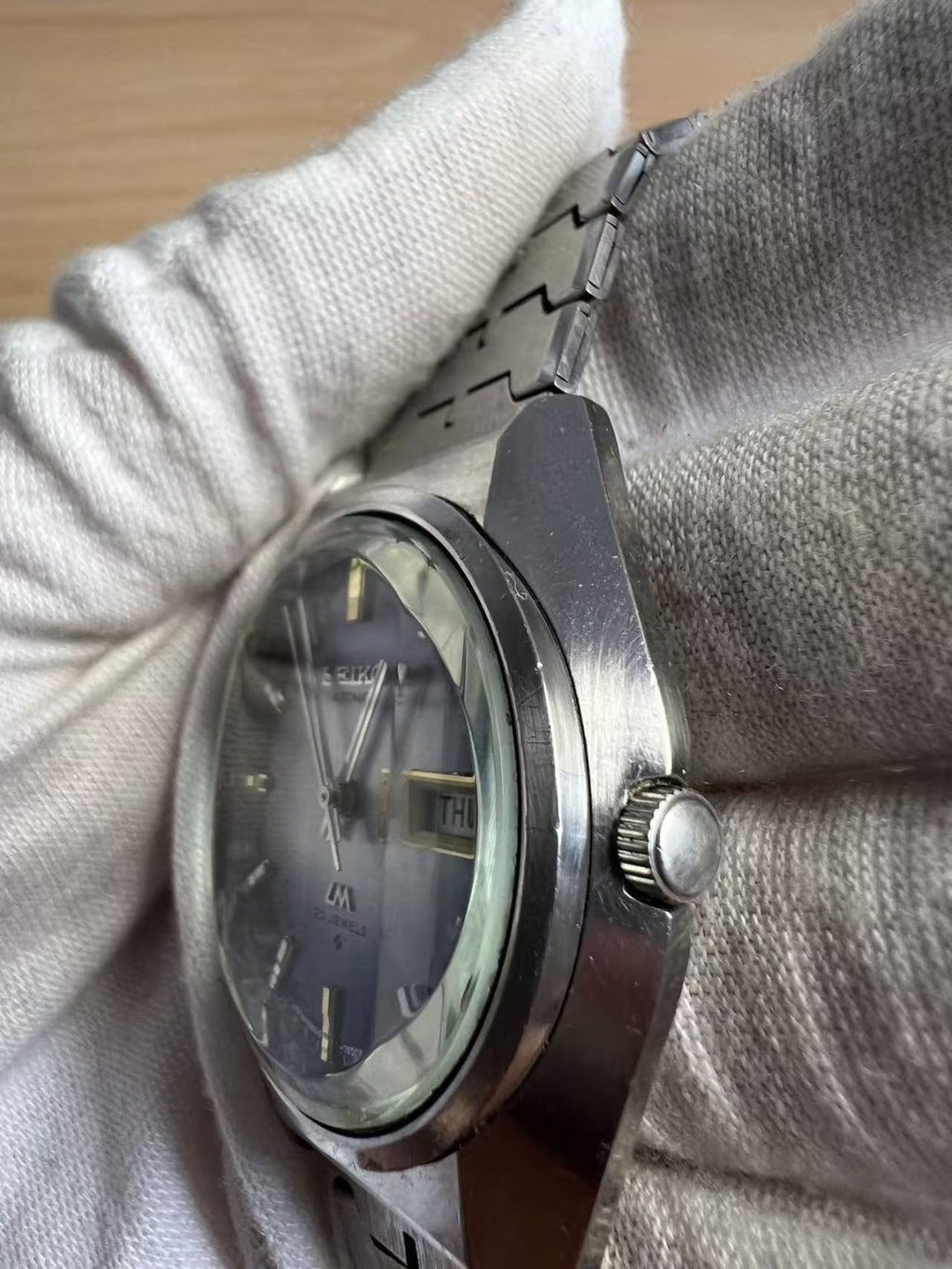 Seiko Lord Matic LM Day Date Automatic Watch 5606 23 Jewels 37MM 442-0680