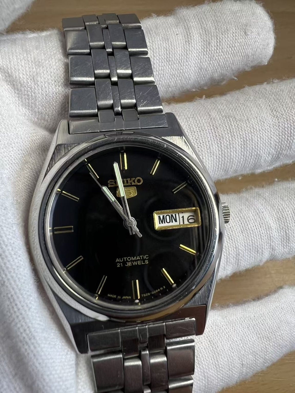 Seiko Number 5 Day Date Automatic Watch 7S26 21 Jewels 36MM 368-0238