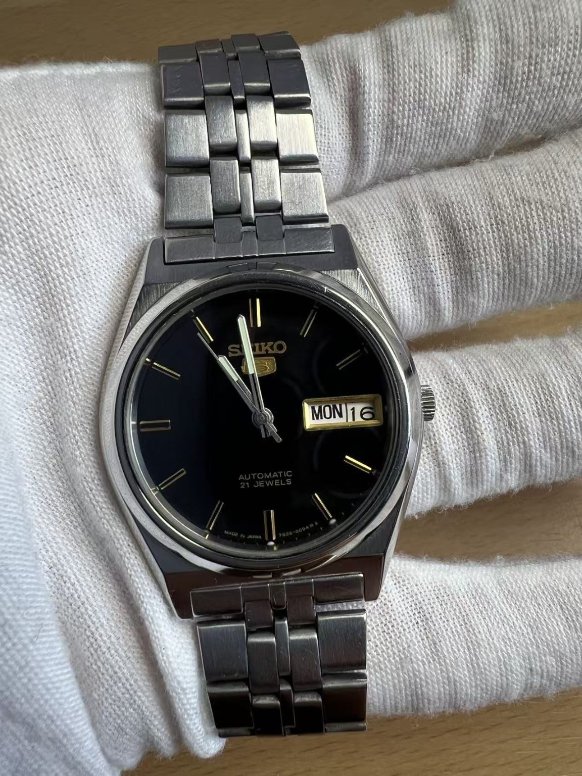 Seiko Number 5 Day Date Automatic Watch 7S26 21 Jewels 36MM 368-0238