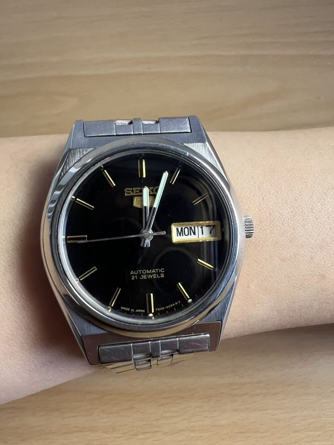 Seiko Number 5 Day Date Automatic Watch 7S26 21 Jewels 36MM 368-0238