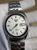 Seiko Number 5 Day Date Automatic Watch 7009 21 Jewels 36MM 413-0220