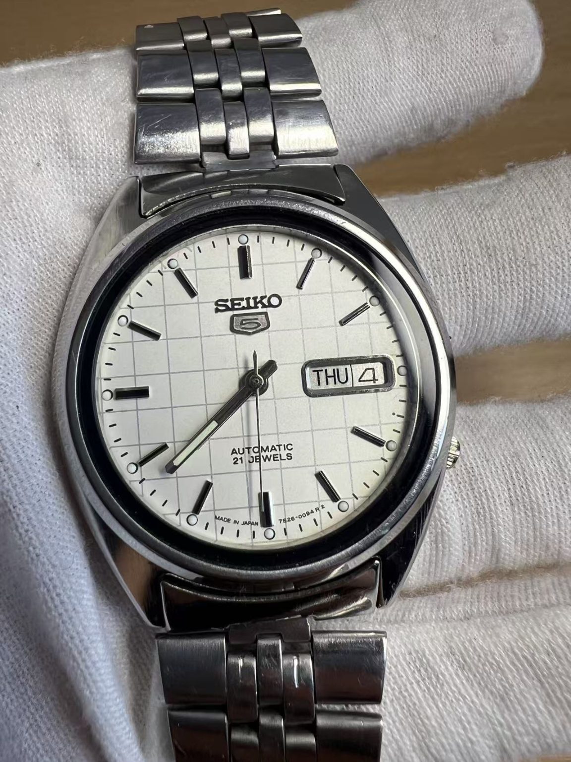 Seiko Number 5 Day Date Automatic Watch 7009 21 Jewels 36MM 413-0220