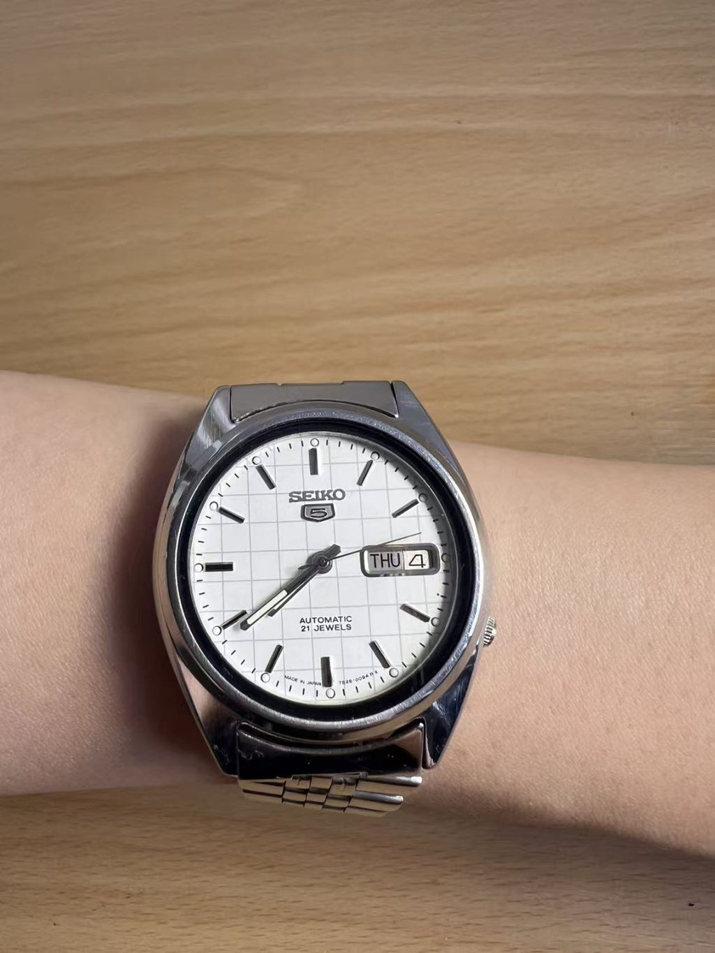 Seiko Number 5 Day Date Automatic Watch 7009 21 Jewels 36MM 413-0220