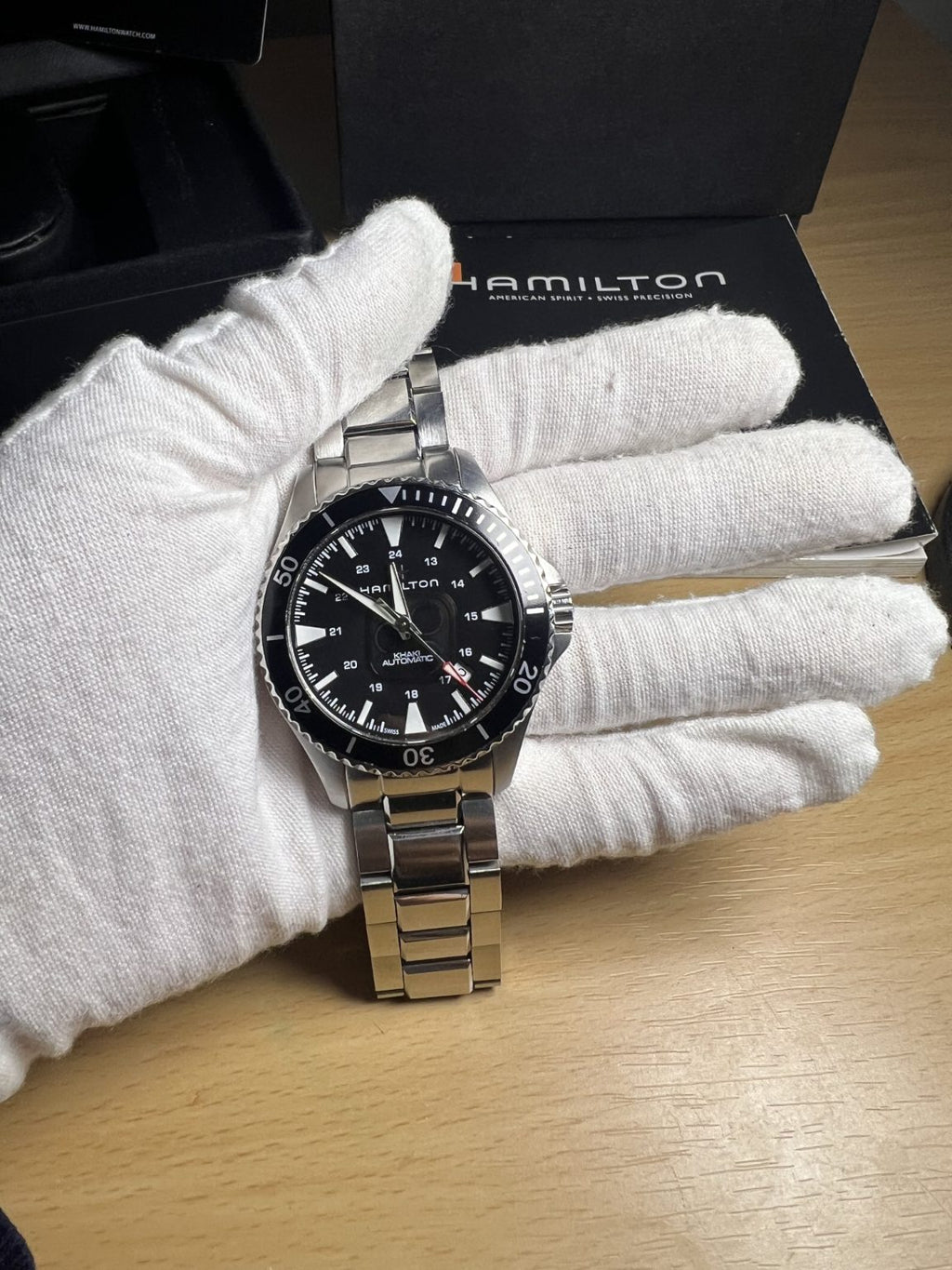 Swiss Hamilton Khaki Navy Scuba Automatic Watch H823350 40mm Full Set 472-1650