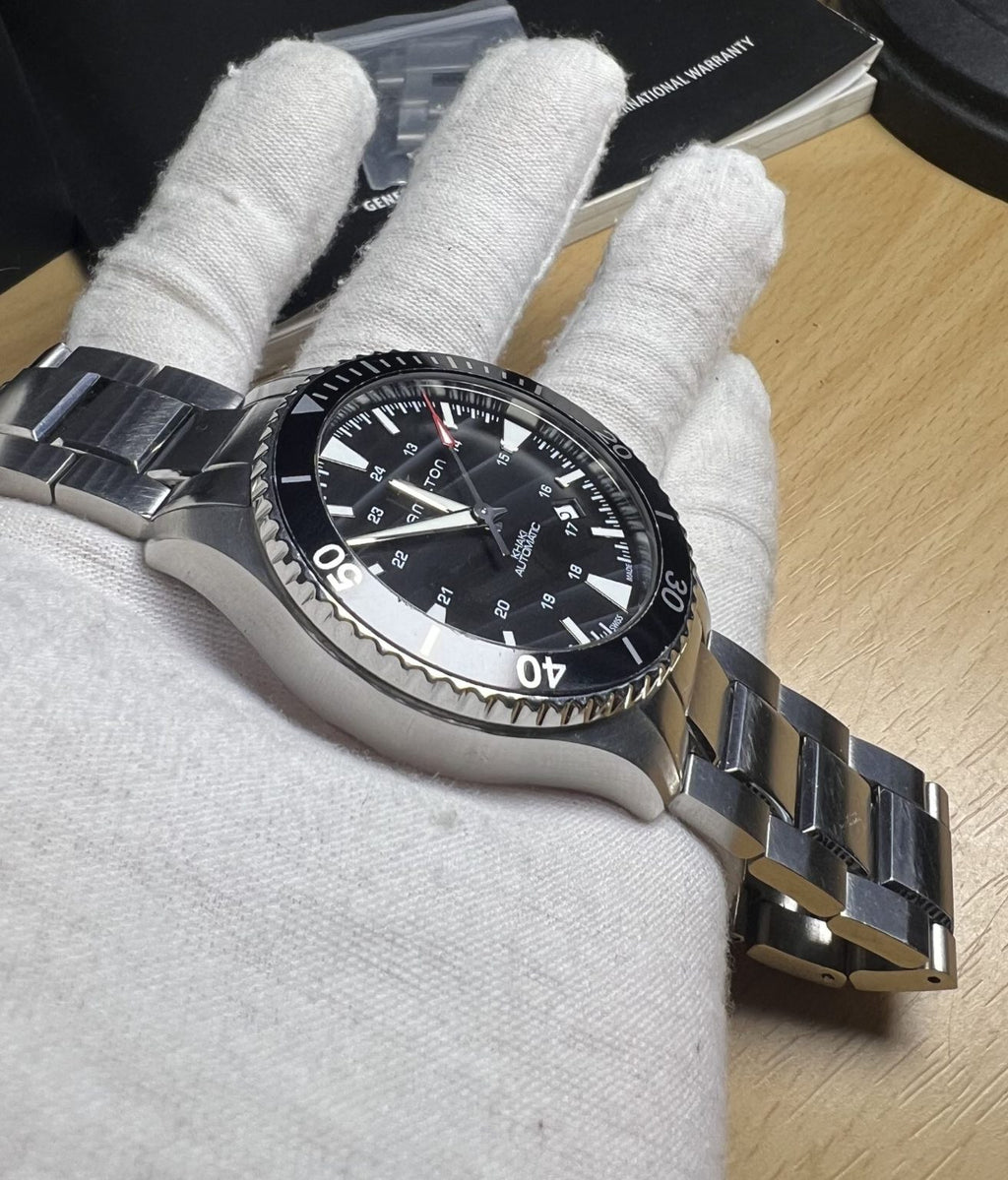 Swiss Hamilton Khaki Navy Scuba Automatic Watch H823350 40mm Full Set 472-1650