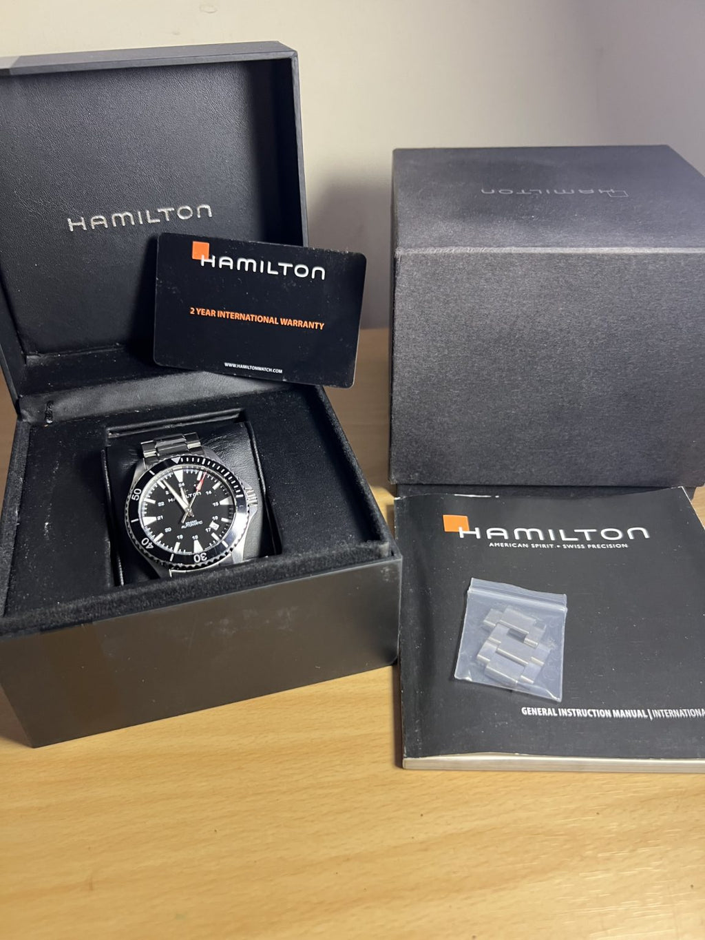 Swiss Hamilton Khaki Navy Scuba Automatic Watch H823350 40mm Full Set 472-1650