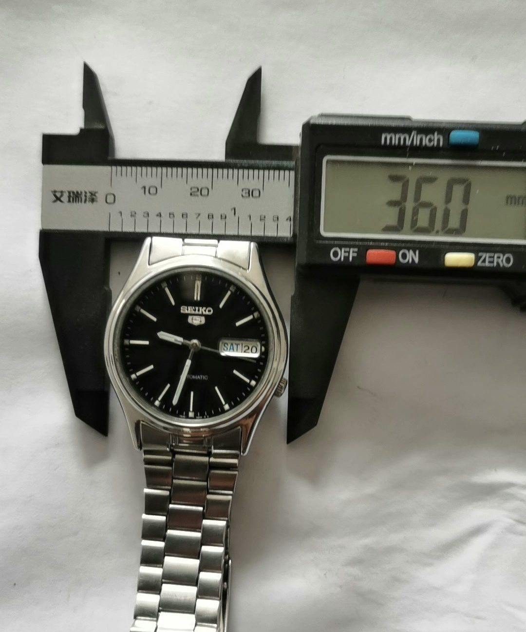 Seiko Men's Number 5 Automatic Day Date Watch 7S26 36.0mm 21Jewels 414-0170