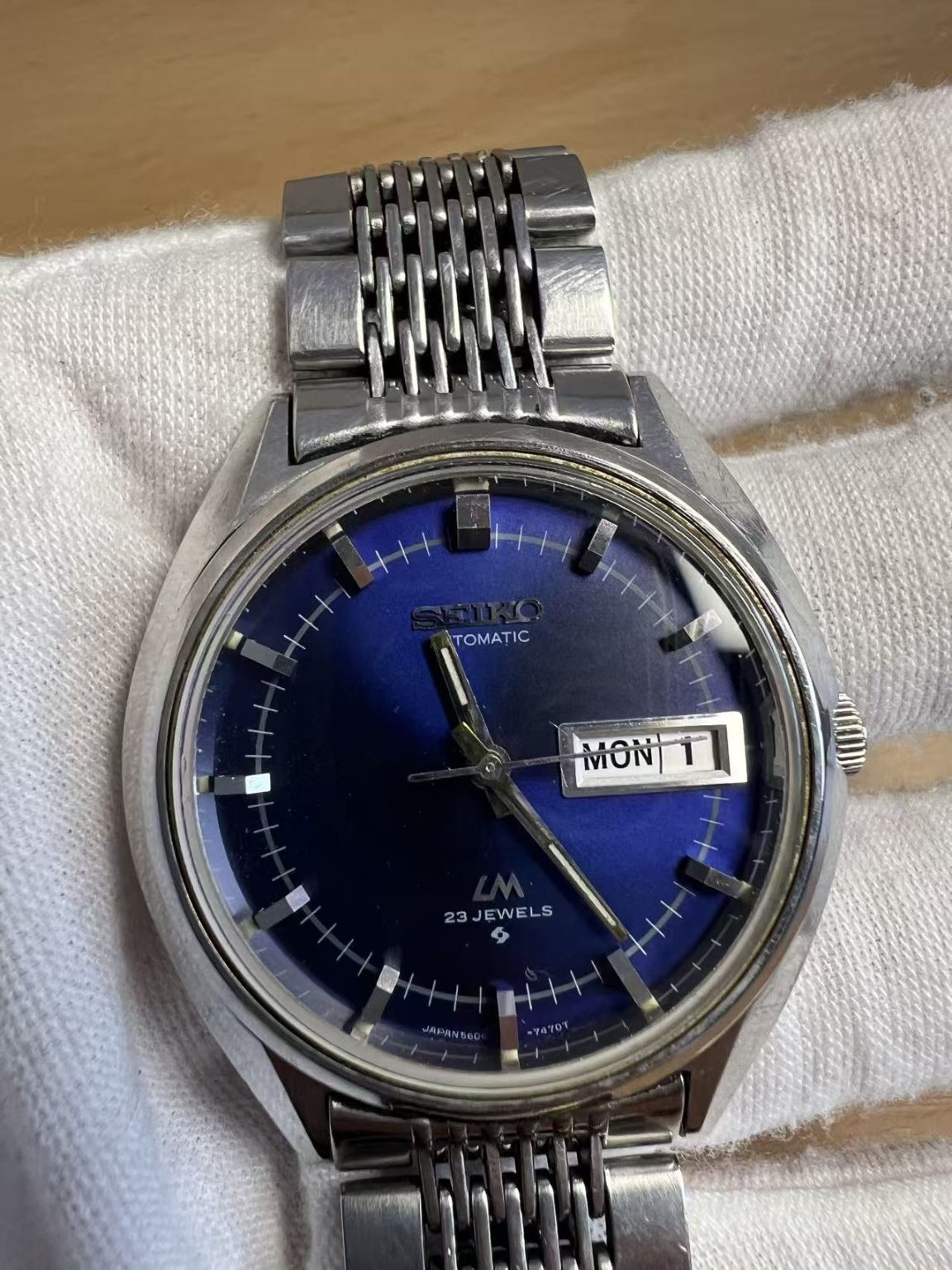 Seiko Lord Matic LM Day Date Automatic Watch 5606 23 Jewels 35MM 419-0750