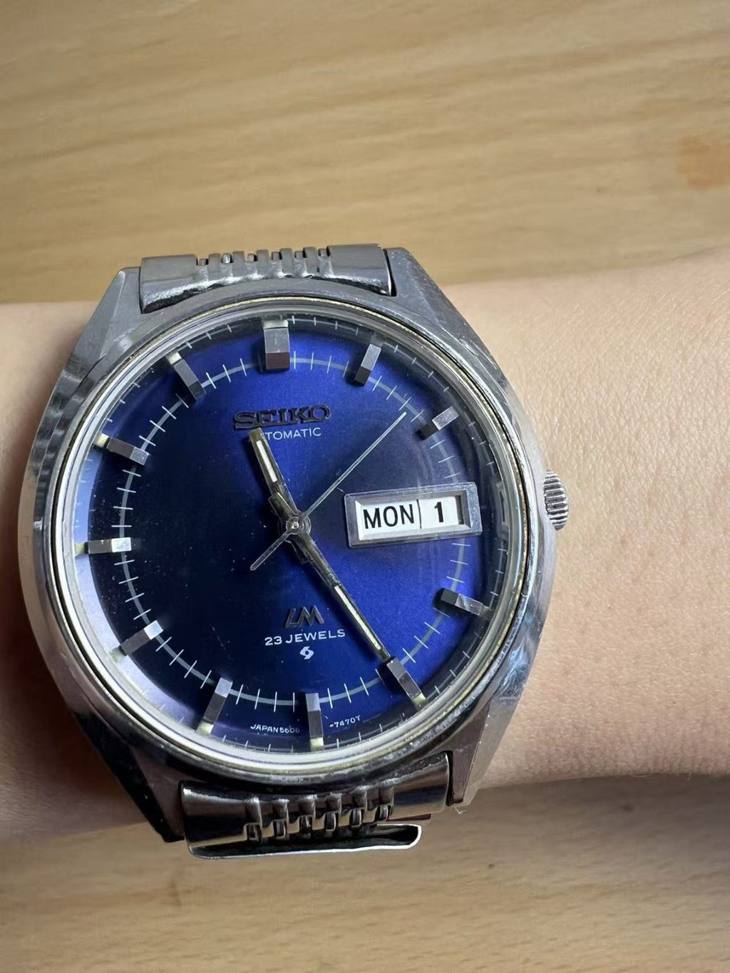 Seiko Lord Matic LM Day Date Automatic Watch 5606 23 Jewels 35MM 419-0750