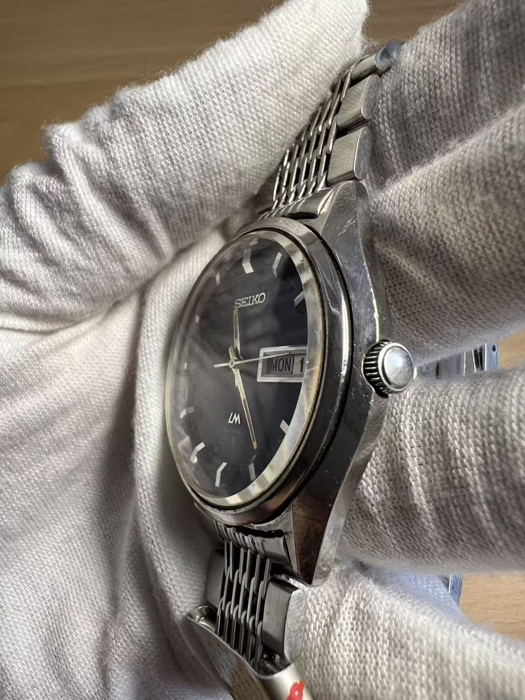 Seiko Lord Matic LM Day Date Automatic Watch 5606 23 Jewels 35MM 419-0750