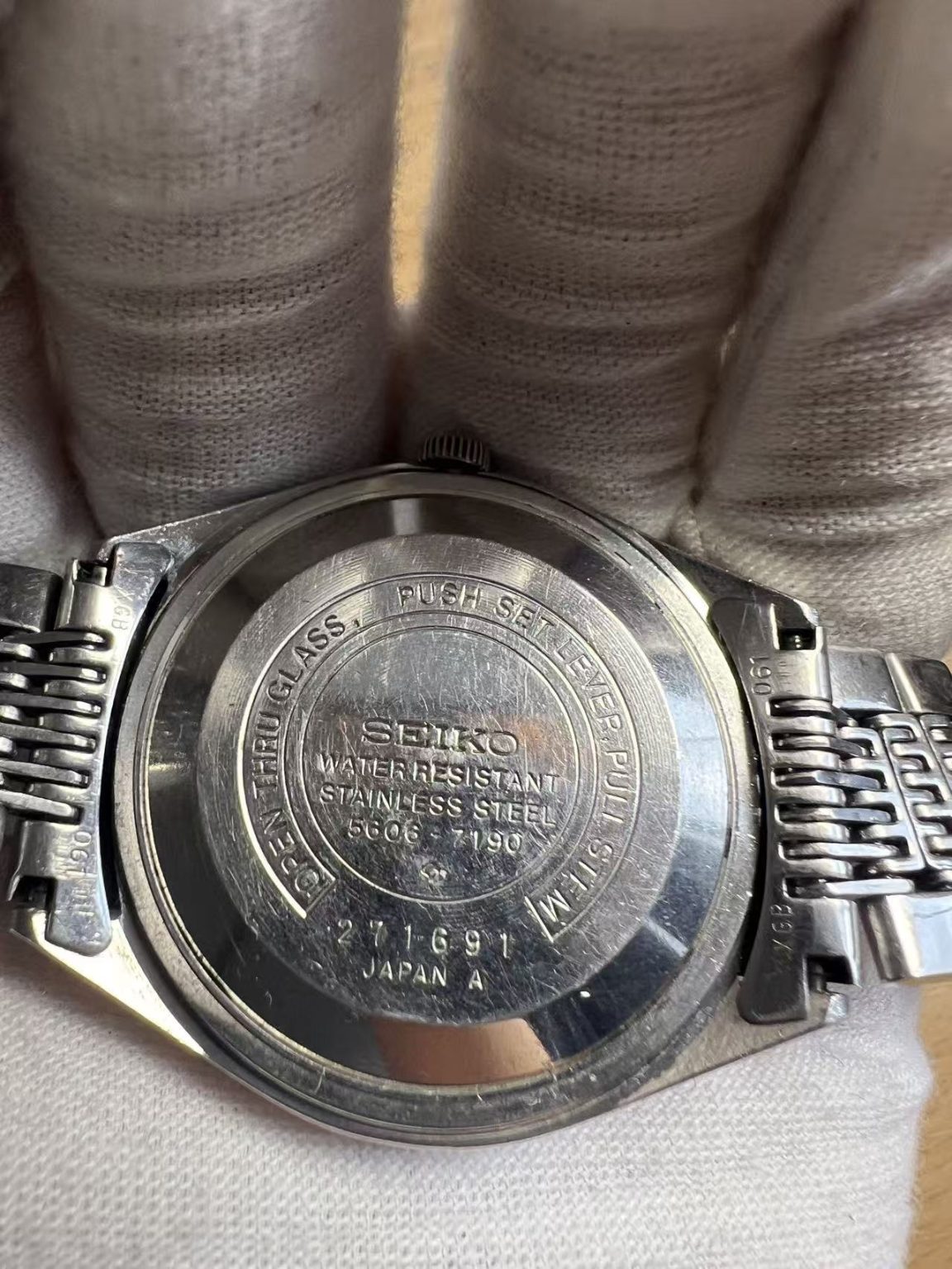 Seiko Lord Matic LM Day Date Automatic Watch 5606 23 Jewels 35MM 419-0750