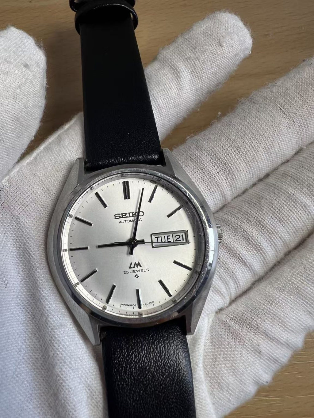 Seiko Lord Matic LM Day Date Automatic Watch 5606 25 Jewels 35.5MM 407-0420