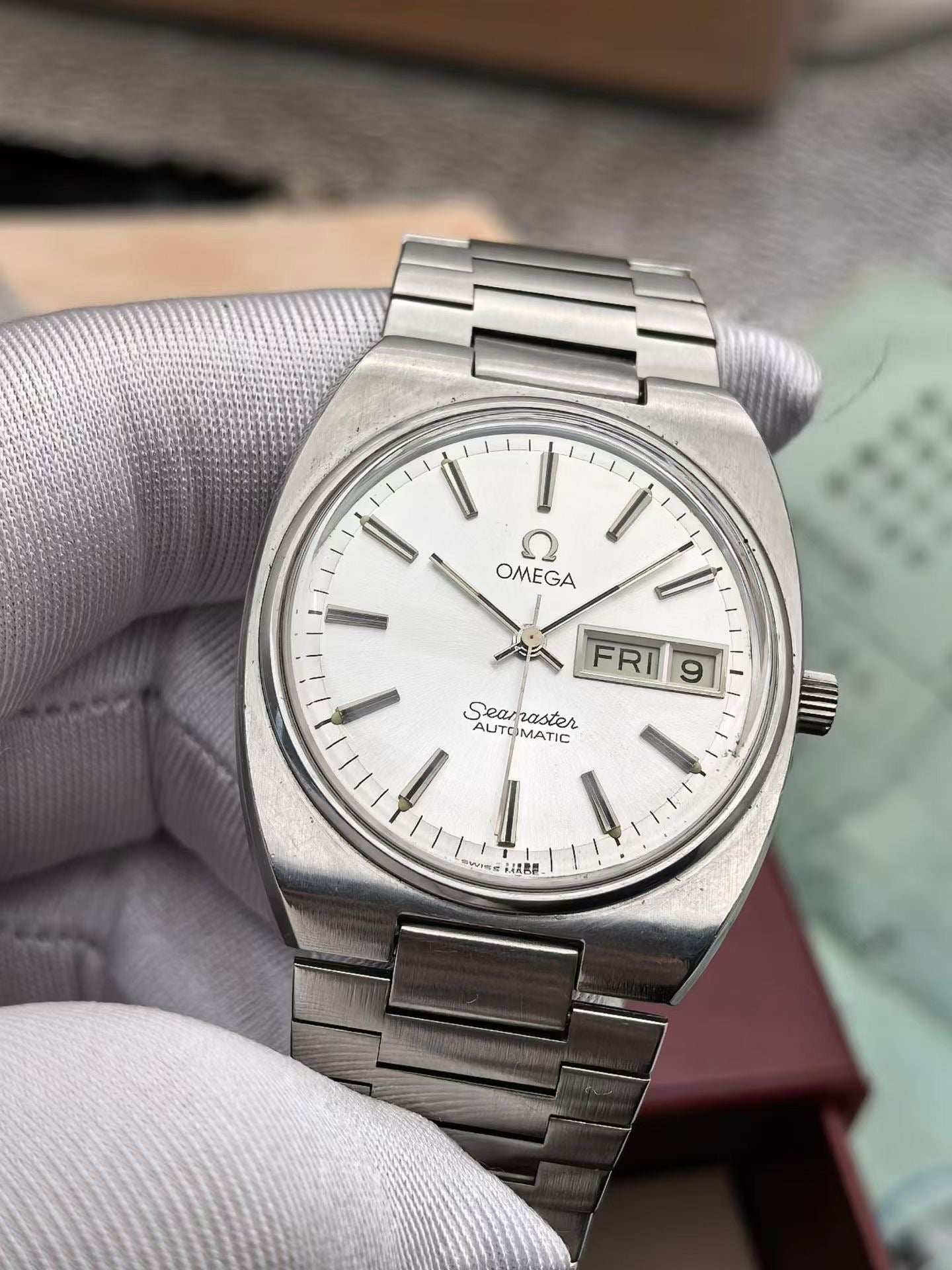 Omega Swiss Seamaster Automatic Watch Cal. 1020 Day Date Vintage 35mm 558-3200