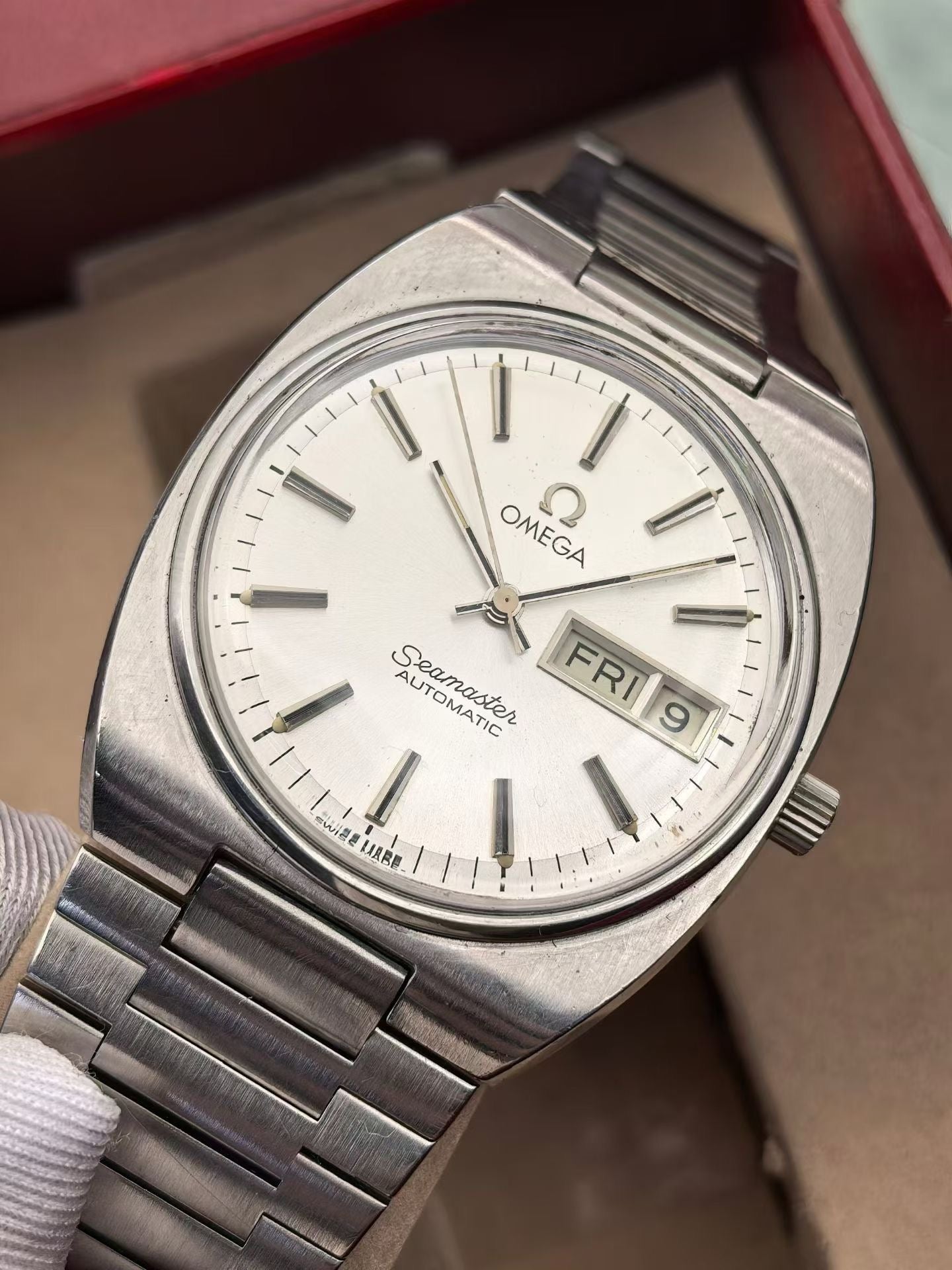 Omega Swiss Seamaster Automatic Watch Cal. 1020 Day Date Vintage 35mm 558-3200