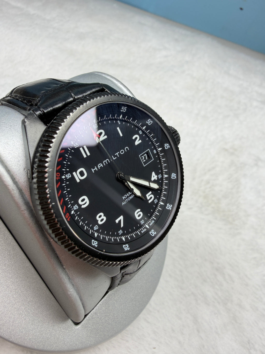 Hamilton Swiss Khaki Aviation Automatic Men's Watch H766950 Black Dial 42mm Date Pilot 451-1500