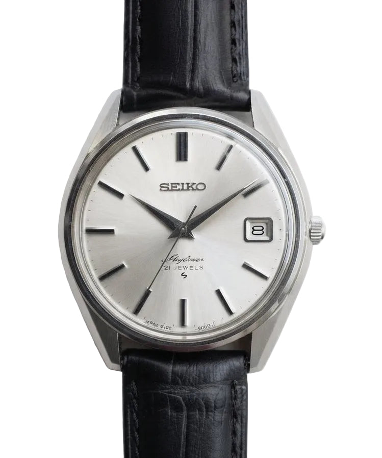 Seiko Skyliner Vintage Manual Wind Watch 21 Jewels 36mm 6102-8000 date 495-0400