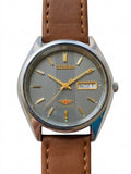 Citizen Automatic Vintage Watch 8200 Day Date 21 Jewels 36.5mm Hidden Crown 628-0148