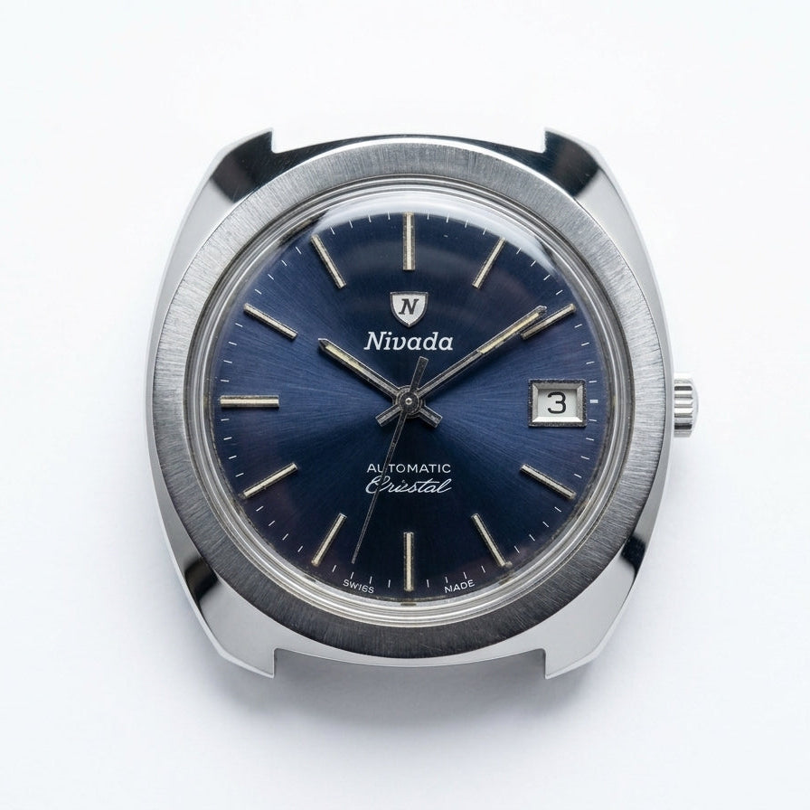 Swiss Nivada Automatic Vintage Men's Watch 38mm Date 109-0400