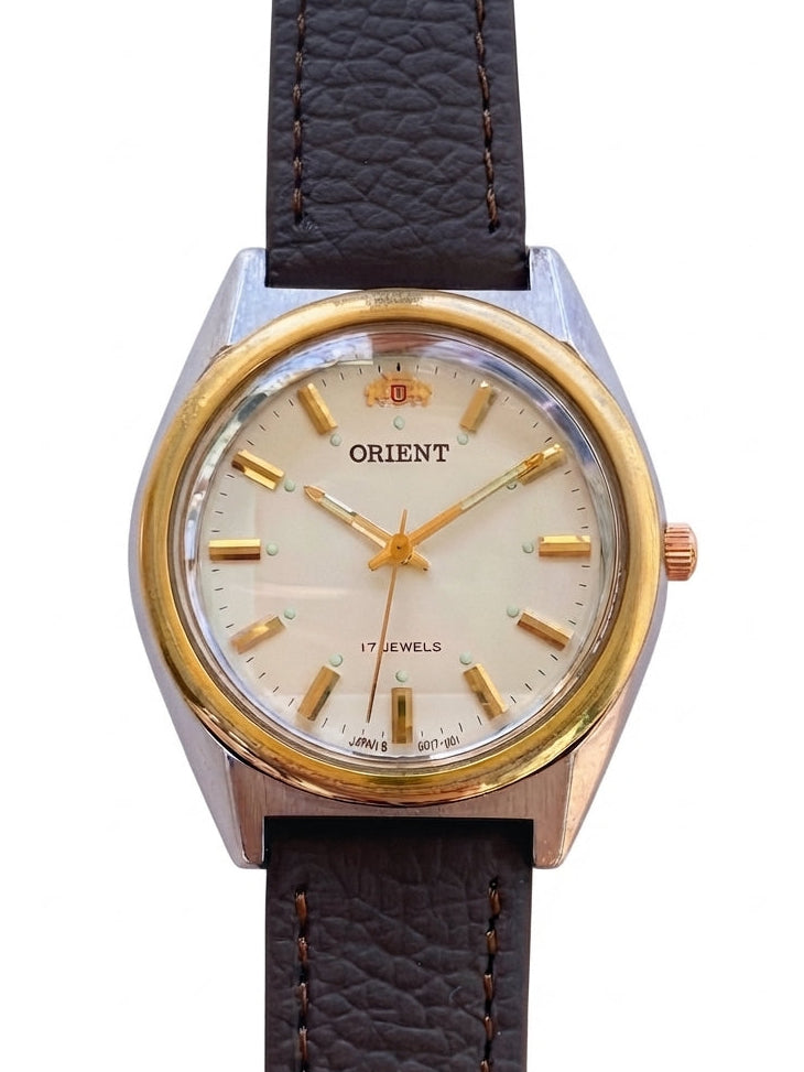 ORIENT Manual Wind Vintage Men's Watch 17 Jewels 37mm 1970s 543-0168