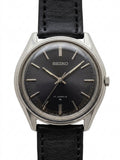 Seiko Vintage Manual Wind Watch 37mm 17 Jewels 1970s Deep Blue Dial 637-0200