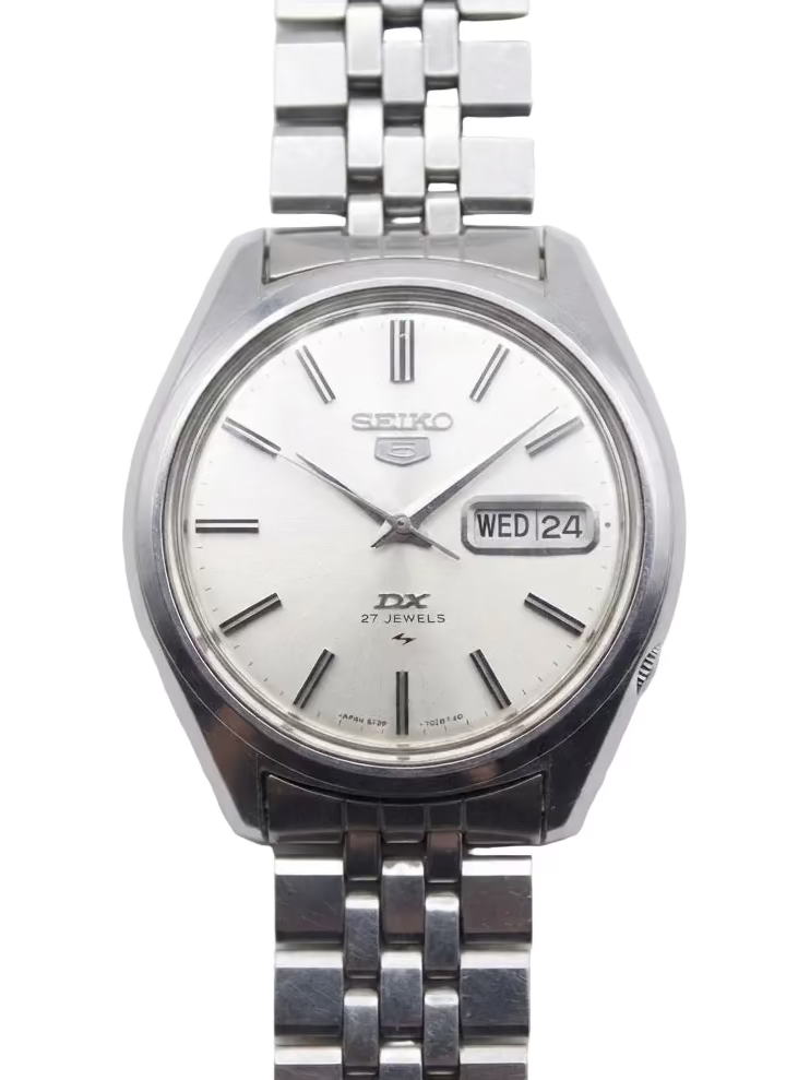 Seiko 5 DX Automatic Day Date Vintage Men's Watch 27 Jewels 36mm Original Bracelet 487-0420