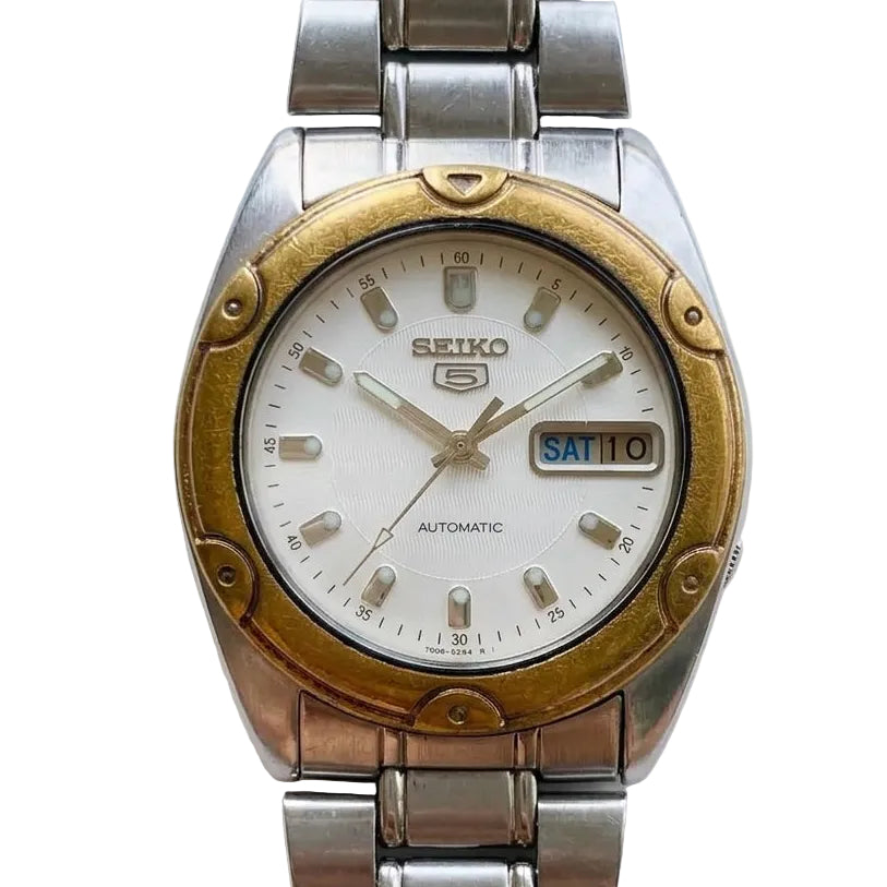 Seiko 5 Vintage Automatic Men's Watch Cal. 7009 Day Date 37mm 1970s 613-0168