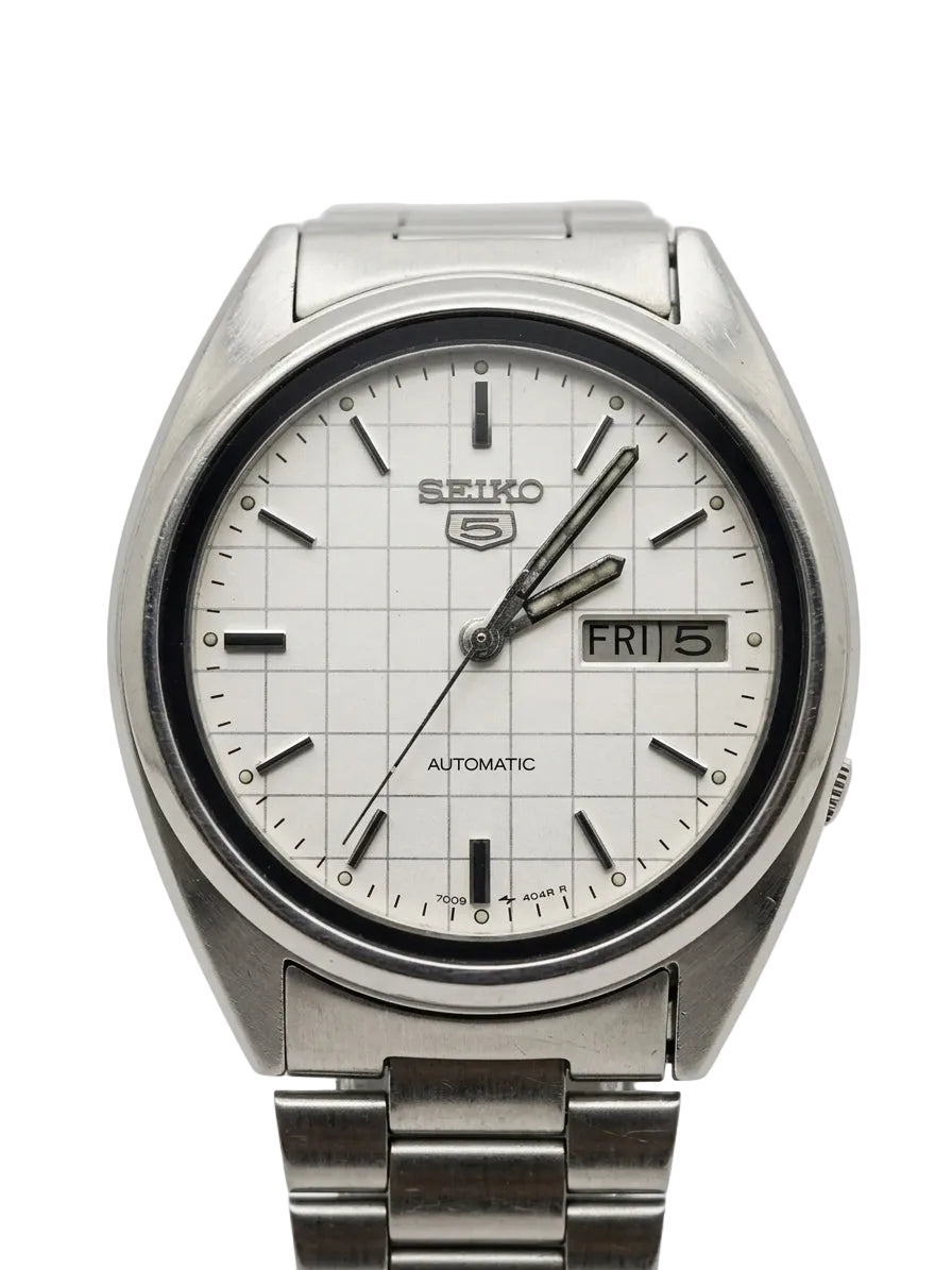 Seiko 5 Automatic Watch Cal. 7009 Day Date 36–37mm +2s/day Vintage Men's Stainless Steel 204-0150