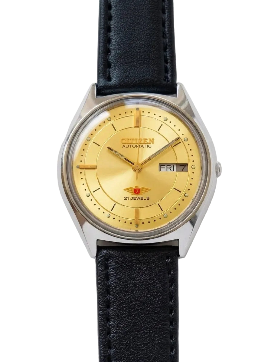 Citizen Automatic Vintage Men's Watch 21 Jewels 8200 Movement 36.5mm Day Date 623-0128