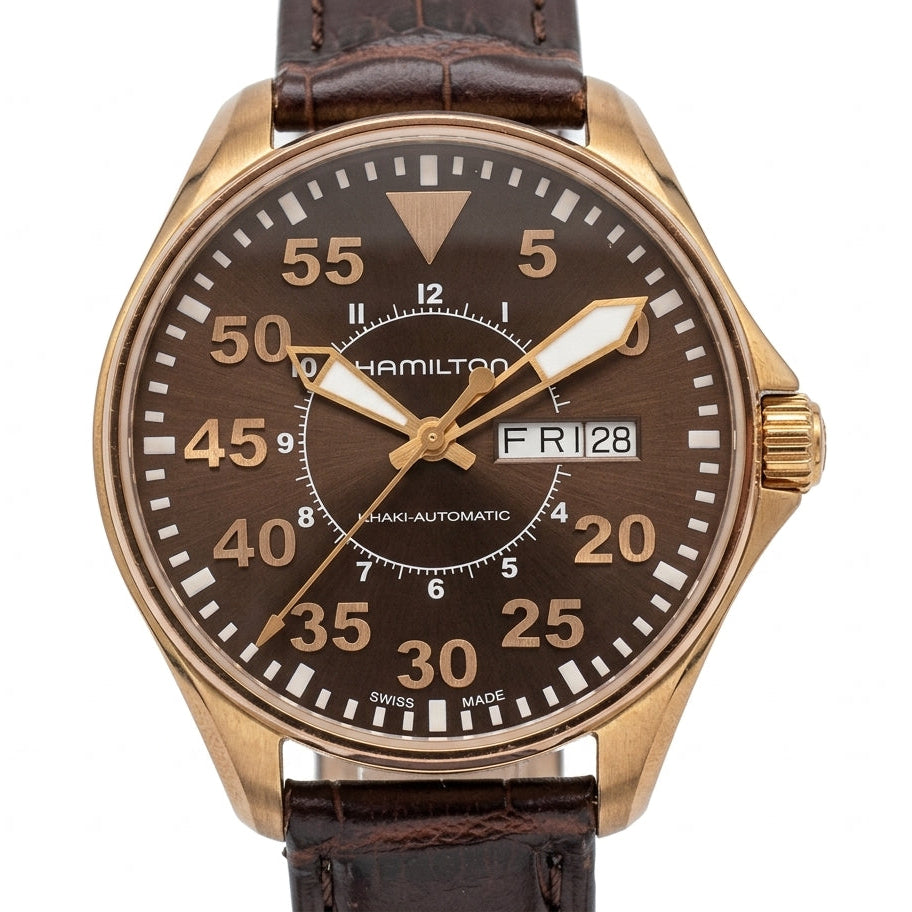 Hamilton Khaki Aviation Pilot Day Date Watch, 38MM, Ref.H64445595 SKU.392-1450