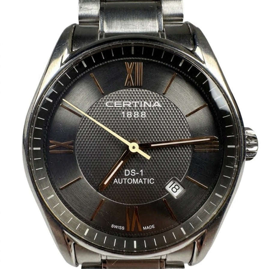 Swiss Certina DS-1 Automatic Men's Watch Sapphire Crystal Date Full Set Extra Links 280-1000