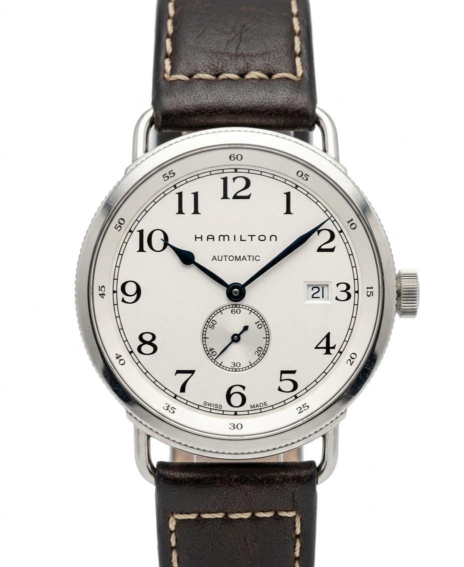 Hamilton Navy Pioneer Date Automatic Watch ETA2895-2 27 Jewels 40MM 394-2100