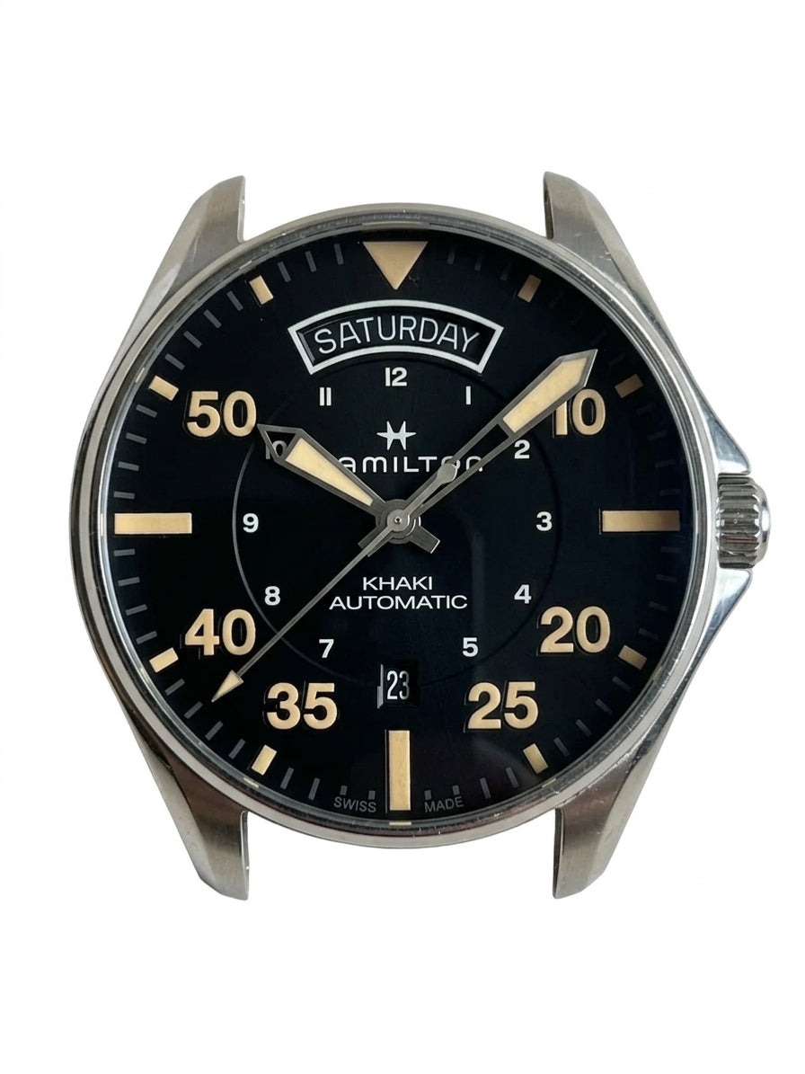 Hamilton Khaki Pilot Day Date Automatic Watch 25 Jewels 42MM H646450 445-2000