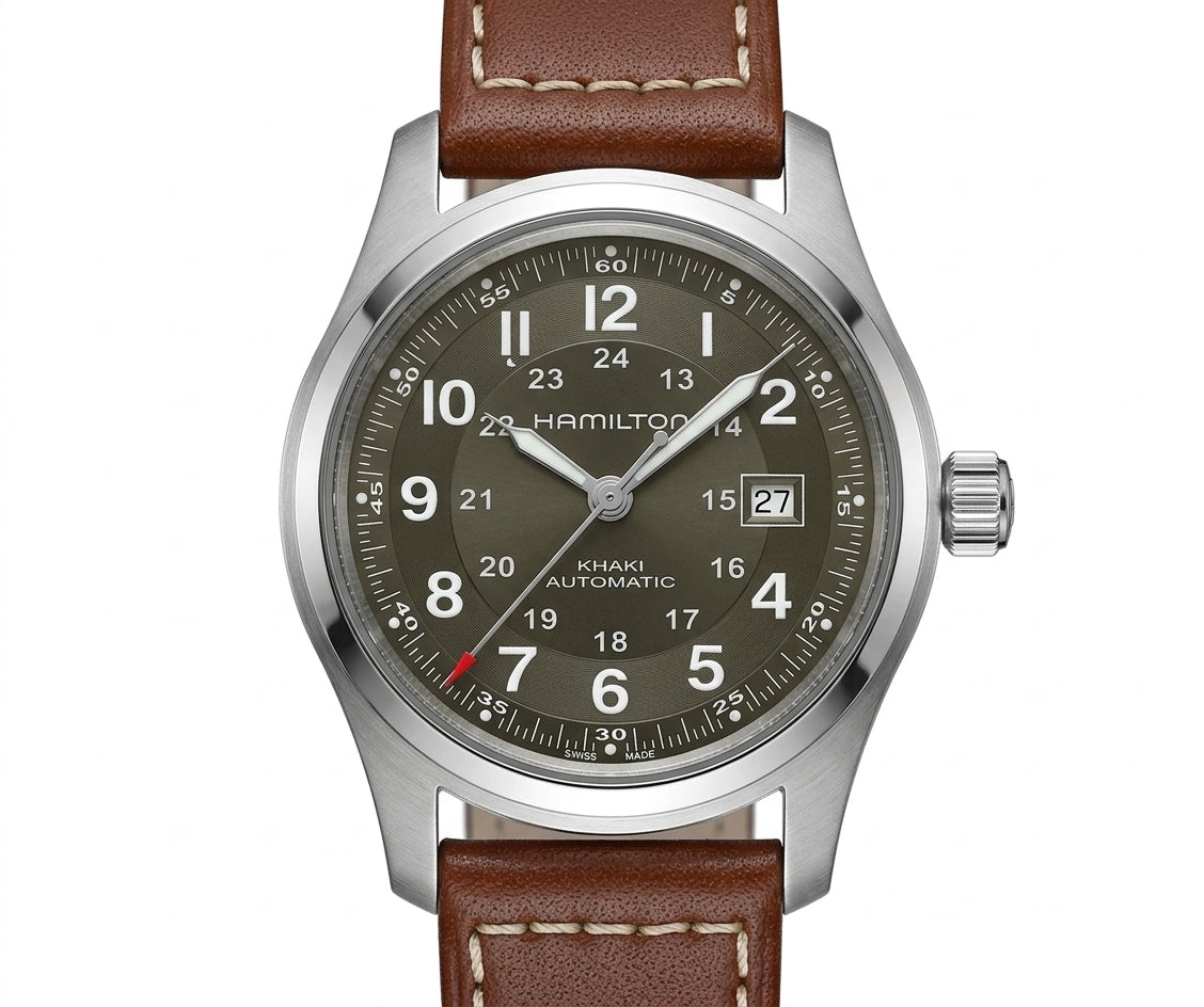 Hamilton Khaki Field Automatic Date Watch Swiss Made 42MM H705555 505-2250 Full Set