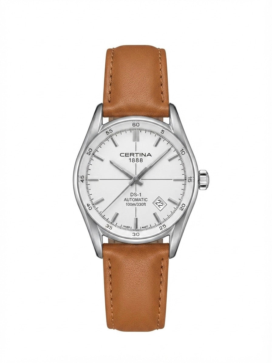 Swiss Certina DS-1 Automatic Watch 39mm Sapphire Crystal 25 Jewels Date 537-900