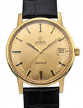 Swiss Vintage Omega Geneve Automatic Watch Cal. 565 Date Gold Filled 34.5mm Gold Dial 584-4000