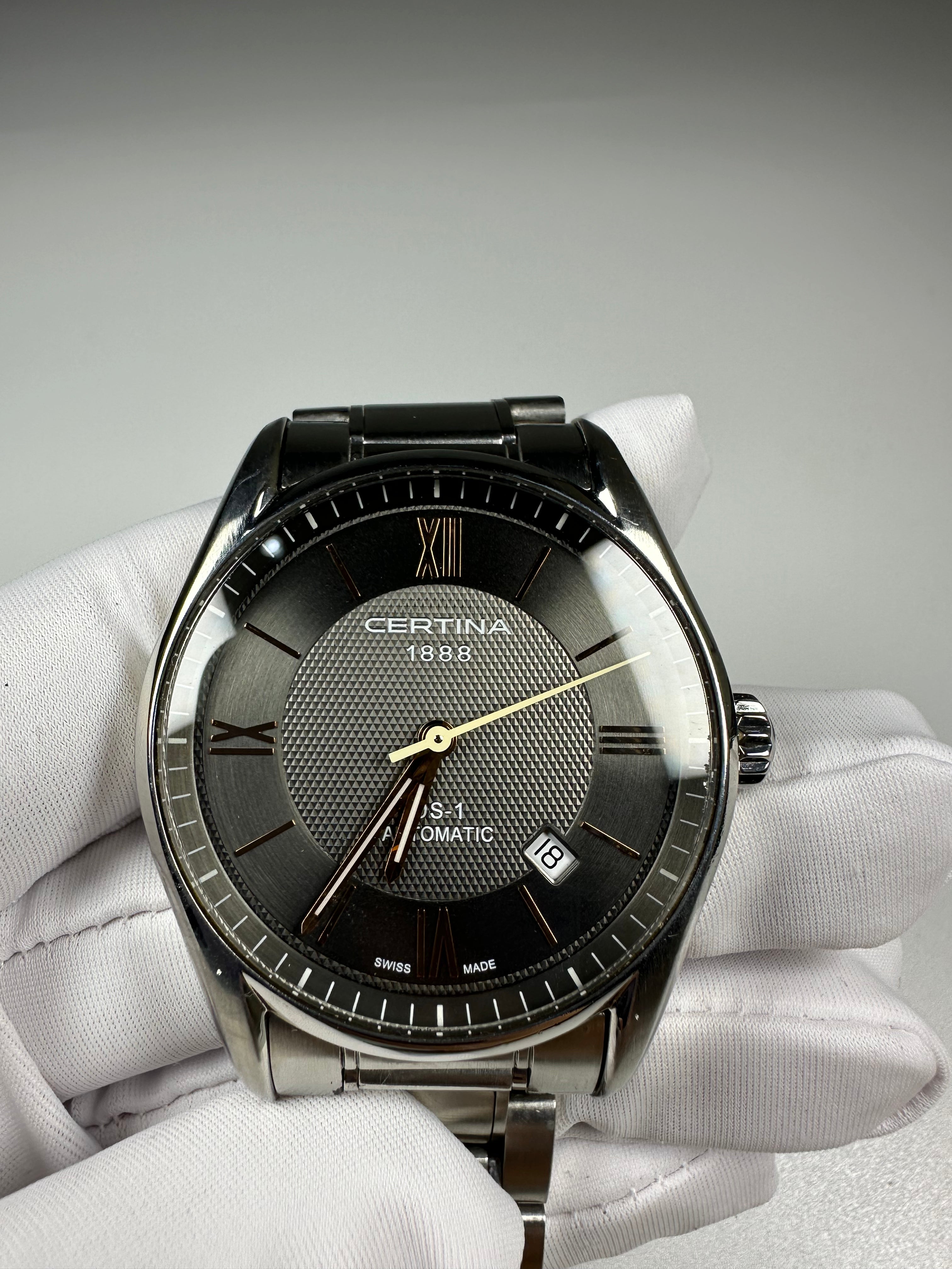 Swiss Certina DS-1 Automatic Men's Watch Sapphire Crystal Date Full Set Extra Links 280-1000